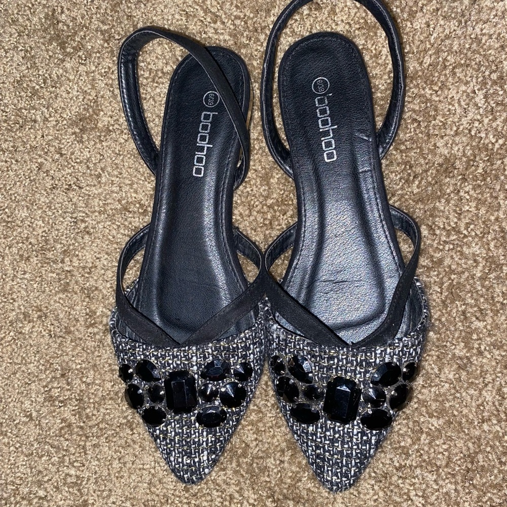 Women’s Black Slingback Flats